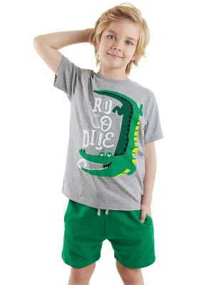 Denokids 2-częściowy zestaw "Croco Boy" w kolorze szaro-zielonym rozmiar: 122