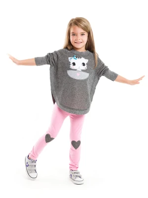Denokids 2-częściowy zestaw "Dear Kitty" w kolorze jasnoróżowo-antracytowym rozmiar: 92