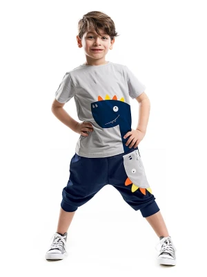 Denokids 2-częściowy zestaw "Dino Lui" w kolorze szaro-granatowym rozmiar: 110
