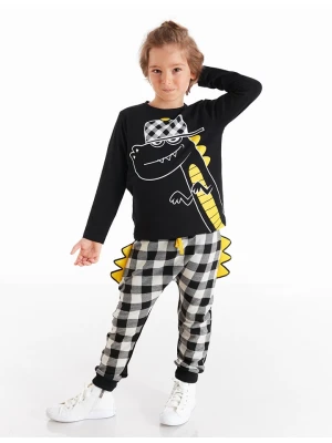 Denokids 2-częściowy zestaw "Dino" w kolorze biało-czarnym rozmiar: 122