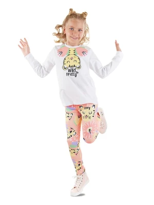 Denokids 2-częściowy zestaw "Fancy Leo" w kolorze biało-jasnoróżowym rozmiar: 122