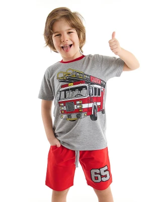 Denokids 2-częściowy zestaw "Firefighter" w kolorze szaro-czerwonym rozmiar: 104