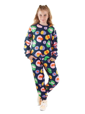 Denokids 2-częściowy zestaw "Flowers" w kolorze granatowym rozmiar: 140