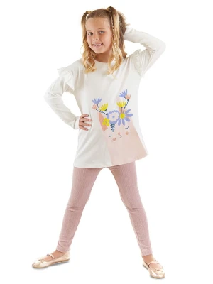 Denokids 2-częściowy zestaw "Flowery Bunny" w kolorze biało-jasnoróżowym rozmiar: 122