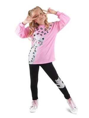 Denokids 2-częściowy zestaw "Glitter Leo" w kolorze czarno-jasnoróżowym rozmiar: 98