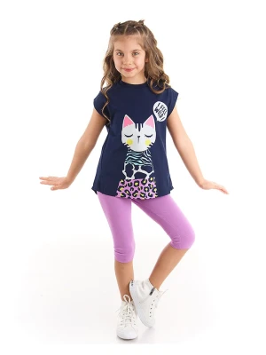 Denokids 2-częściowy zestaw "Jungle Cat" w kolorze fioletowo-granatowym rozmiar: 104