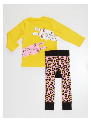Denokids 2-częściowy zestaw "Leopard" w kolorze żółto-jasnoróżowym rozmiar: 92 / 98