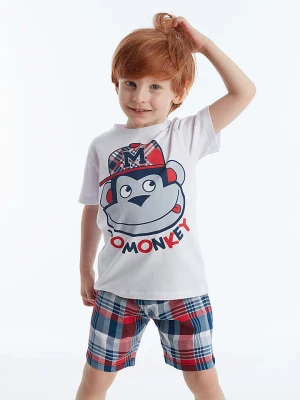 Denokids 2-częściowy zestaw "Monkey" w kolorze czerwono-biało-niebieskim rozmiar: 122