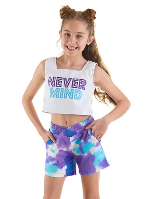 Denokids 2-częściowy zestaw "Never Mind" w kolorze biało-fioletowo-niebieskim rozmiar: 116