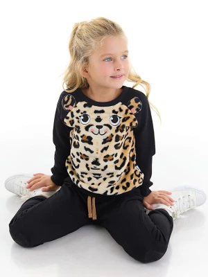 Denokids 2-częściowy zestaw "Plush Leopard" w kolorze czarno-beżowym rozmiar: 104