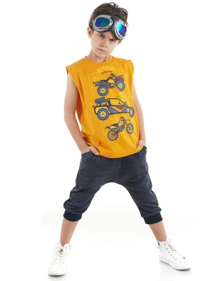 Denokids 2-częściowy zestaw "Race Team" w kolorze żółto-szarym rozmiar: 128
