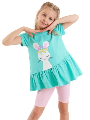 Denokids 2-częściowy zestaw "Sea Bunny" w kolorze turkusowo-jasnoróżowym rozmiar: 98