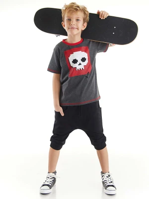 Denokids 2-częściowy zestaw "Skull" w kolorze szaro-czarnym rozmiar: 110