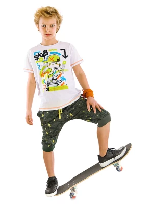 Denokids 2-częściowy zestaw "Street Skate" w kolorze biało-zielonym rozmiar: 104