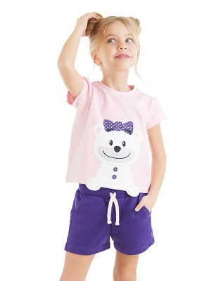Denokids 2-częściowy zestaw "Teddy Bear" w kolorze jasnoróżowo-fioletowym rozmiar: 110