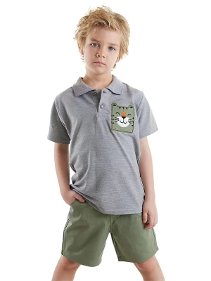 Denokids 2-częściowy zestaw "Tiger Appliqued" w kolorze szaro-zielonym rozmiar: 98