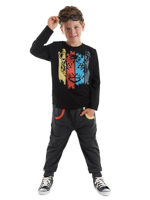 Denokids 2-częściowy zestaw "Tiger Boy" w kolorze antracytowo-czarnym rozmiar: 110