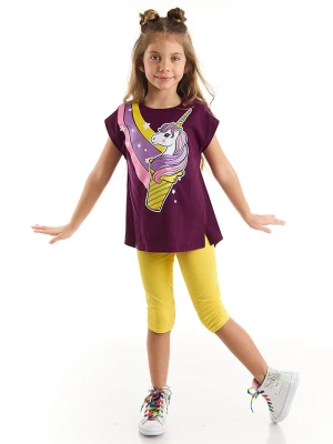 Denokids 2-częściowy zestaw "Unicone" w kolorze fioletowo-żółtym rozmiar: 122