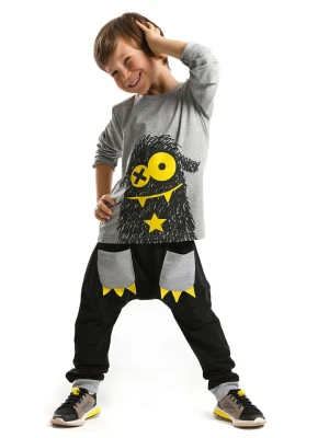 Denokids 2-częściowy zestaw "XO" w kolorze szaro-czarnym rozmiar: 104