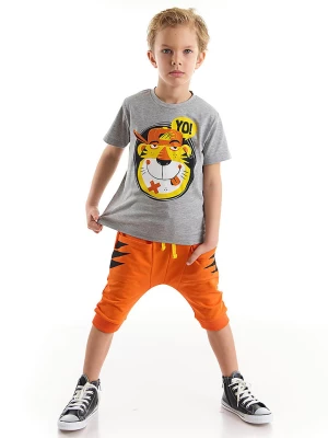 Denokids 2-częściowy zestaw "Yoo Tiger" w kolorze szaro-pomarańczowym rozmiar: 104