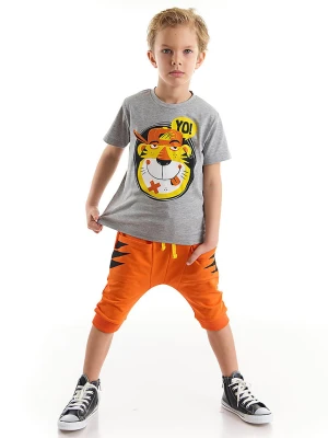 Denokids 2-częściowy zestaw "Yoo Tiger" w kolorze szaro-pomarańczowym rozmiar: 128