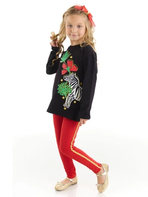 Denokids 2-częściowy zestaw "Zebra Girl" w kolorze czarno-czerwonym rozmiar: 104