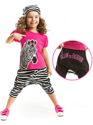 Denokids 3-częściowy zestaw "Zebra" w kolorze różowo-biało-czarnym rozmiar: 116