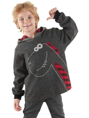 Denokids Bluza "Checked Dino" w kolorze antracytowym rozmiar: 116