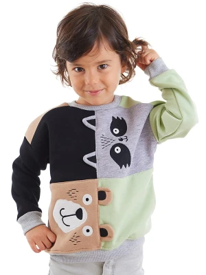 Denokids Bluza "Raccoon & Bear" w kolorze szarym rozmiar: 104