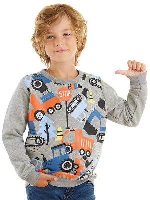 Denokids Bluza "Vehicles" w kolorze szarym rozmiar: 98