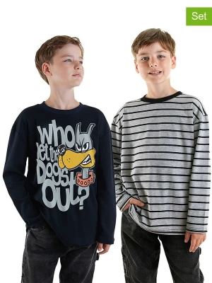 Denokids Koszulki (2 szt.) w kolorze szarym i czarnym rozmiar: 134