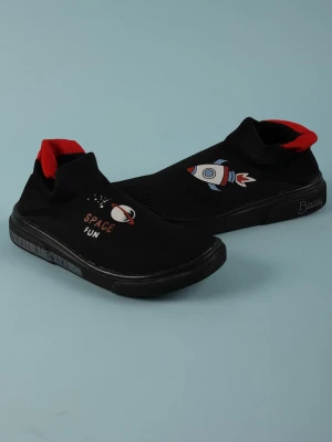 Denokids Sneakersy "Roket" w kolorze czarno-czerwonym rozmiar: 24