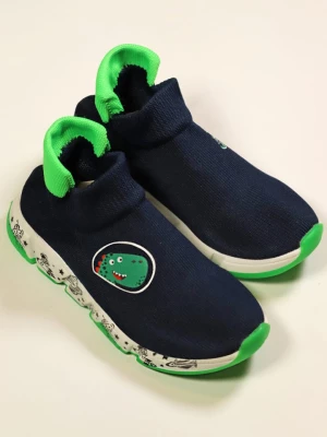Denokids Sneakersy "Space Dino" w kolorze granatowo-zielonym rozmiar: 24