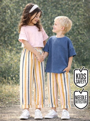 Denokids Spodnie w kolorze beżowo-pomarańczowym rozmiar: 98