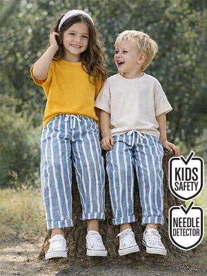 Denokids Spodnie w kolorze niebiesko-białym rozmiar: 128