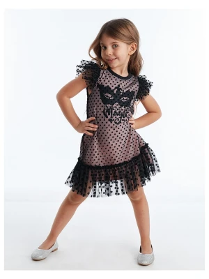 Denokids Sukienka "Believe Magic" w kolorze czarno-jasnoróżowym rozmiar: 134