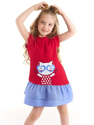 Denokids Sukienka "Cat" w kolorze czerwonym rozmiar: 110