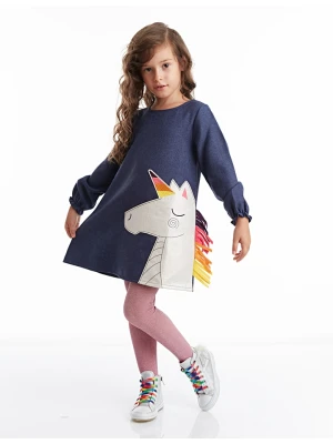 Denokids Sukienka "Colorful Unicorn" w kolorze granatowym rozmiar: 122
