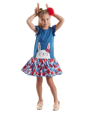 Denokids Sukienka "Cute Bunny" w kolorze niebieskim rozmiar: 104