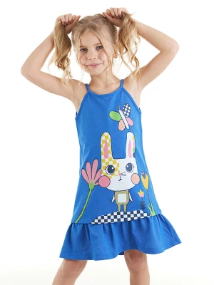 Denokids Sukienka "Flower Rabbit" w kolorze niebieskim rozmiar: 110