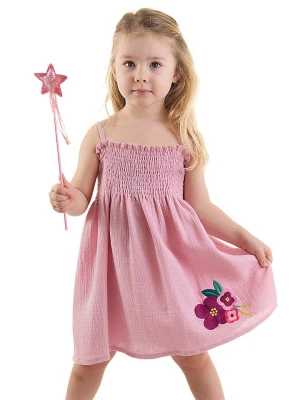 Denokids Sukienka "Flowers Muslin" w kolorze jasnoróżowym rozmiar: 98