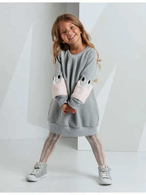 Denokids Sukienka "Fluffy" w kolorze szarym rozmiar: 116