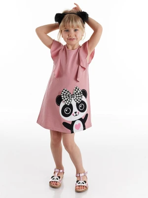 Denokids Sukienka "Panda" w kolorze jasnoróżowym rozmiar: 128