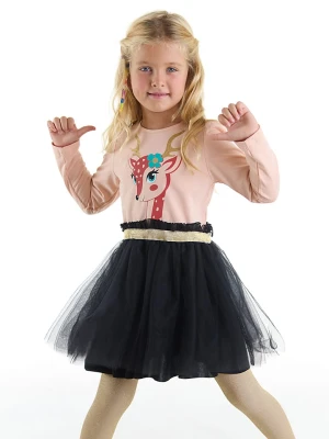 Denokids Sukienka "Pink Gazelle" w kolorze granatowo-jasnoróżowym rozmiar: 98