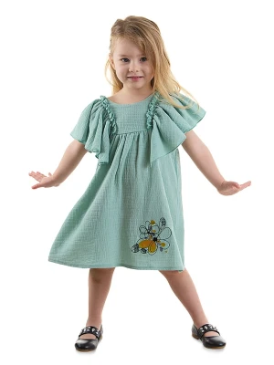 Denokids Sukienka "Princess Muslin" w kolorze turkusowym rozmiar: 86/92