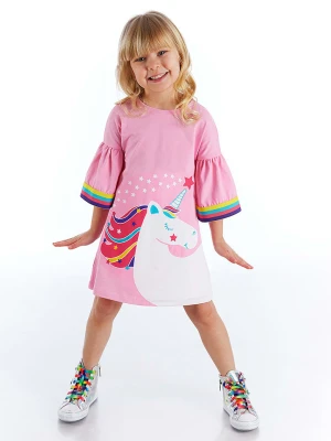 Denokids Sukienka "Unicorn" w kolorze jasnoróżowym rozmiar: 128