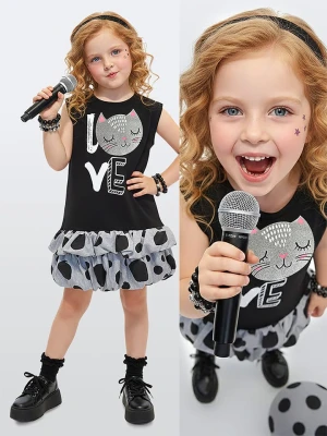 Denokids Sukienka w kolorze czarnym rozmiar: 122