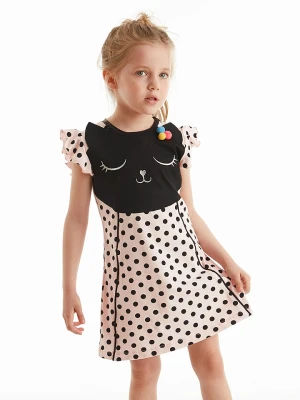 Denokids Sukienka w kolorze jasnoróżowo-czarnym rozmiar: 110