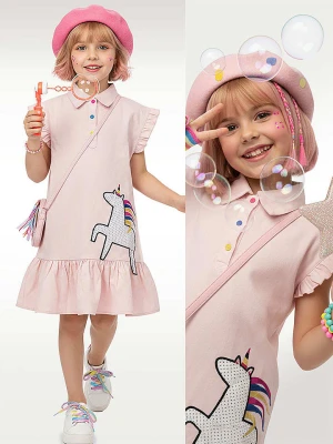 Denokids Sukienka w kolorze jasnoróżowym rozmiar: 134