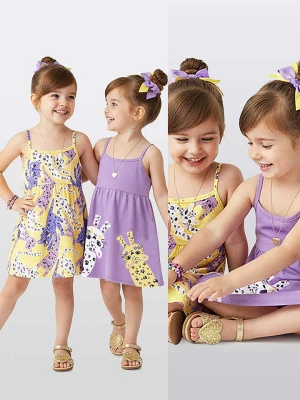 Denokids Sukienki (2 szt.) w kolorze żółto-fioletowym rozmiar: 104